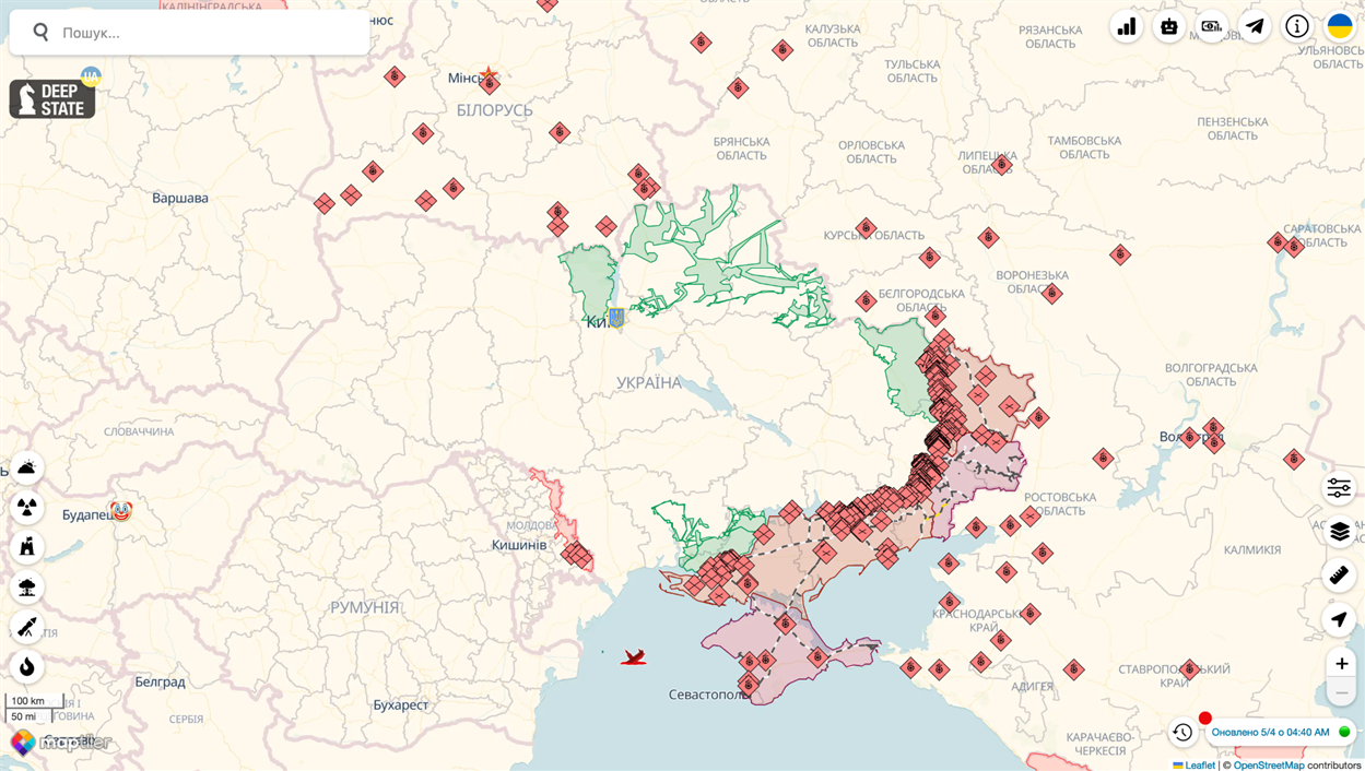 Мапа війни в Україні.  День 801. 