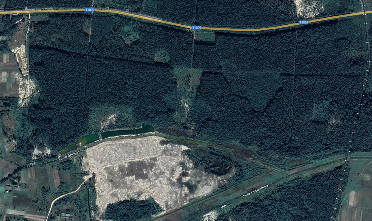 Так виглядала ділянка у 2019 році. Фото створено завдяки програмі Google Earth Pro