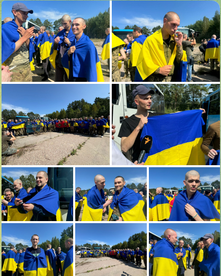 Звільнені з полону вже в Україні