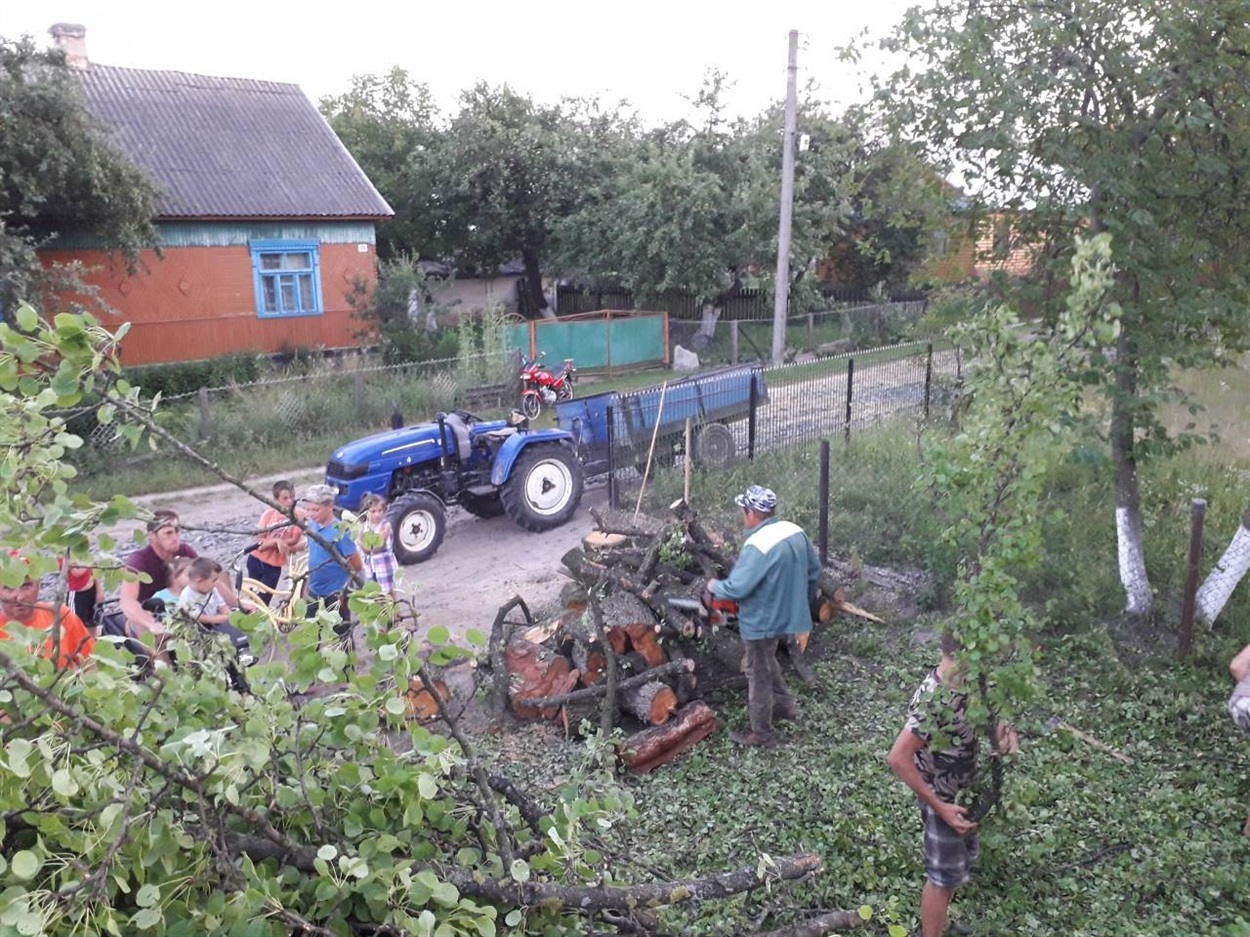 Толока. Добровольці прибирають територію 