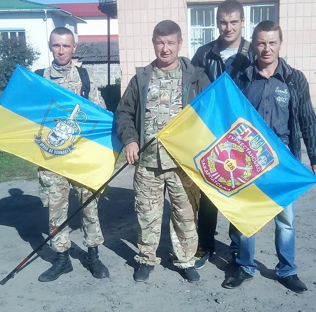 Сергій з побратимами з Володимирецької спілки учасників бойових дій, 2018 рік